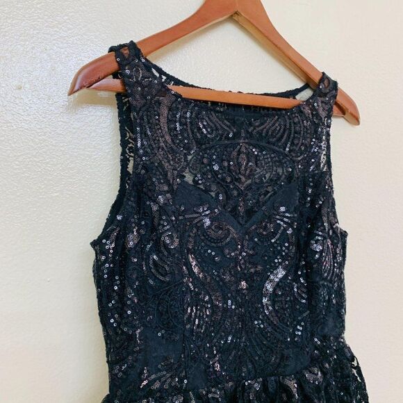 BB Dakota Tate Floral Lace Sequin Lace Fit & Flare - Picture 4 of 11